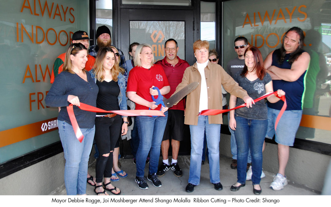 Mayor Debbie Rogge, Joi Moshberger Attend Shango Molalla  Ribbon Cutting and Grand Opening Saturday, April 2